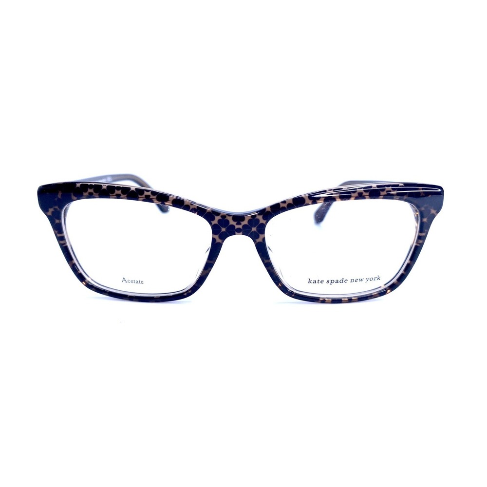 New Kate Spade NY Black Clear Eyeglasses Cat Eye Frame Cardea FL4 49 15 140